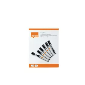   Táblamarker, folyékonytintás, kúpos, 1-3 mm, NOBO, fekete
