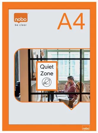 Posztertábla, fali, A4 méret, műanyag keret, 2 db, NOBO, narancs