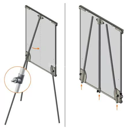 Flipchart tábla, mágneses felület, 70x100 cm, EcoLabel, NOBO "Premium Plus", fehér