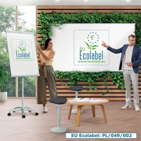 Flipchart tábla, mágneses felület, 70x100 cm, EcoLabel, NOBO "Premium Plus", fehér