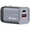 Hálózati töltő, 1xUSB-C PD (35W), USB-A QC 3.0, EU/UK/US, GaN, VERBATIM