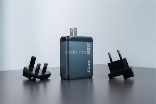 Hálózati töltő, 2xUSB-C PD (100W), USB-C PD (65W), USB-A QC 3.0, EU/UK/US, GaN, VERBATIM