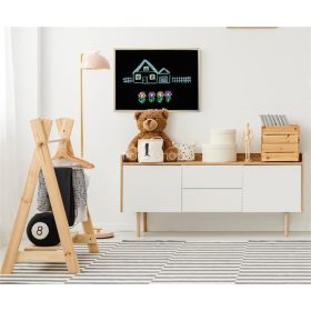   Krétás tábla, fekete felület, nem mágneses, 30x40 cm, fakeret, VICTORIA VISUAL