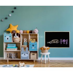   Krétás tábla, fekete felület, nem mágneses, 40x60 cm, fakeret, VICTORIA VISUAL