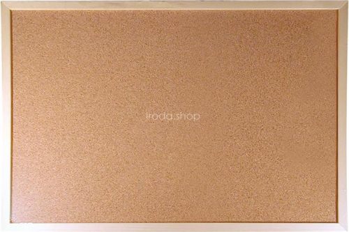 Parafatábla, kétoldalas (parafa/parafa), 60x90 cm, fa keret, VICTORIA VISUAL