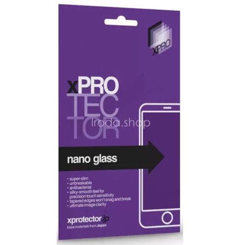 Apple Watch 7-9 (45 mm), Kijelzővédő fólia, ütésálló fólia (az íves részre is!), Tempered Glass (edzett üveg), Xprotector Nano Glass, fekete
