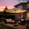 Solari kerti napernyő led lámpával bézs 300 cm