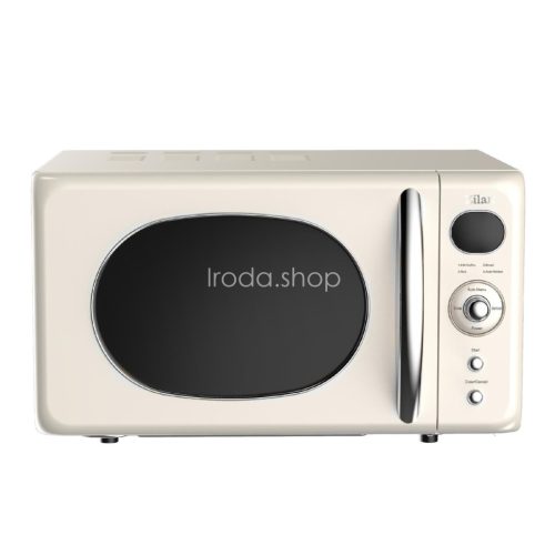 Zilan ZLN1245 retró mikrohullámú sütő, 700 W, 20 liter, 6 fokozat, LED kijelző, gyerekzár, elektronikus vezérlő, bézs