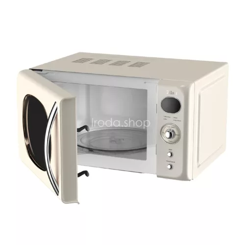 Zilan ZLN1245 retró mikrohullámú sütő, 700 W, 20 liter, 6 fokozat, LED kijelző, gyerekzár, elektronikus vezérlő, bézs
