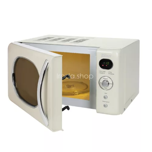 Zilan ZLN1245 retró mikrohullámú sütő, 700 W, 20 liter, 6 fokozat, LED kijelző, gyerekzár, elektronikus vezérlő, bézs