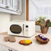 Zilan ZLN1245 retró mikrohullámú sütő, 700 W, 20 liter, 6 fokozat, LED kijelző, gyerekzár, elektronikus vezérlő, bézs