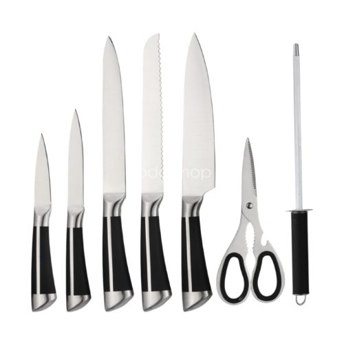 Zilan ZLN1634 8 darabos késkészlet, állvánnyal, 3CR13 rozsdamentes acél, mosogatógépben mosható
