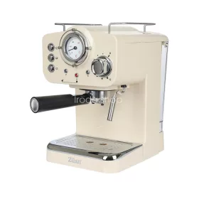   Zilan ZLN2992 retró eszpresszó kávéfőző, 1100 W, 15 bar, 1,25 liter kapacitás, tejhabosító, bézs