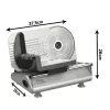 Zilan ZLN3376 szeletelőgép, 150 W, 190 mm-es forgókés, állítható szeletelési vastagság, biztonságos kivitel