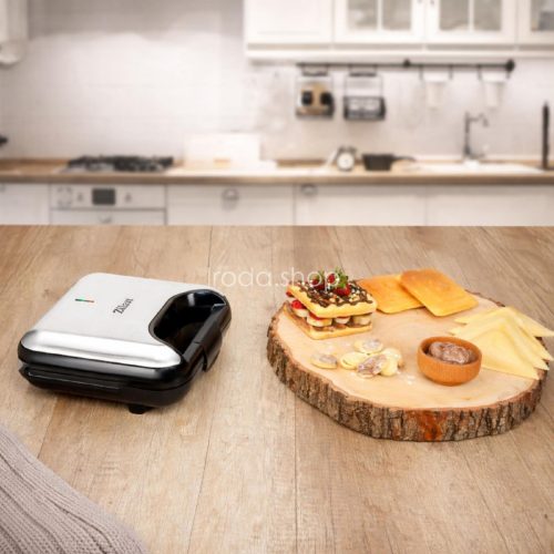 Zilan ZLN3932 5 in 1 szendvicssütő,  800 W, LED visszajelző, 5 cserélhető sütőlap, fekete-ezüst kivitel