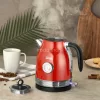 Zilan ZLN7033 retró vízforraló, 2200 W, 1,7 liter, hőmérsékletkijelzés, 360°-ban forgatható, piros