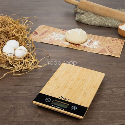 Zilan ZLN8989 konyhai mérleg, max. 5kg, LCD kijelző, 5 féle mértékegység, elemes tápellátás