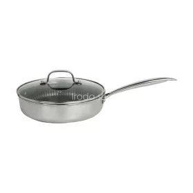   Zilan ZLN9679 Hexachef serpenyő fedővel, 26 cm, 3,2 liter, 3 rétegű, hatszögletű hibrid tapadásmentes belső