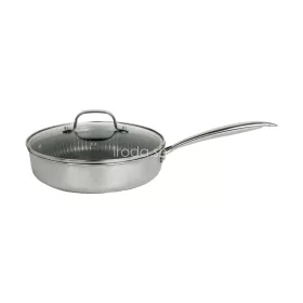   Zilan ZLN9679 Hexachef serpenyő fedővel, 26 cm, 3,2 liter, 3 rétegű, hatszögletű hibrid tapadásmentes belső