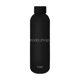   Zilan ZLN9840 sportpalack típusú termosz, 500 ml űrtartalommal, rozsdamentes acél belsővel, dupla fallal, fekete